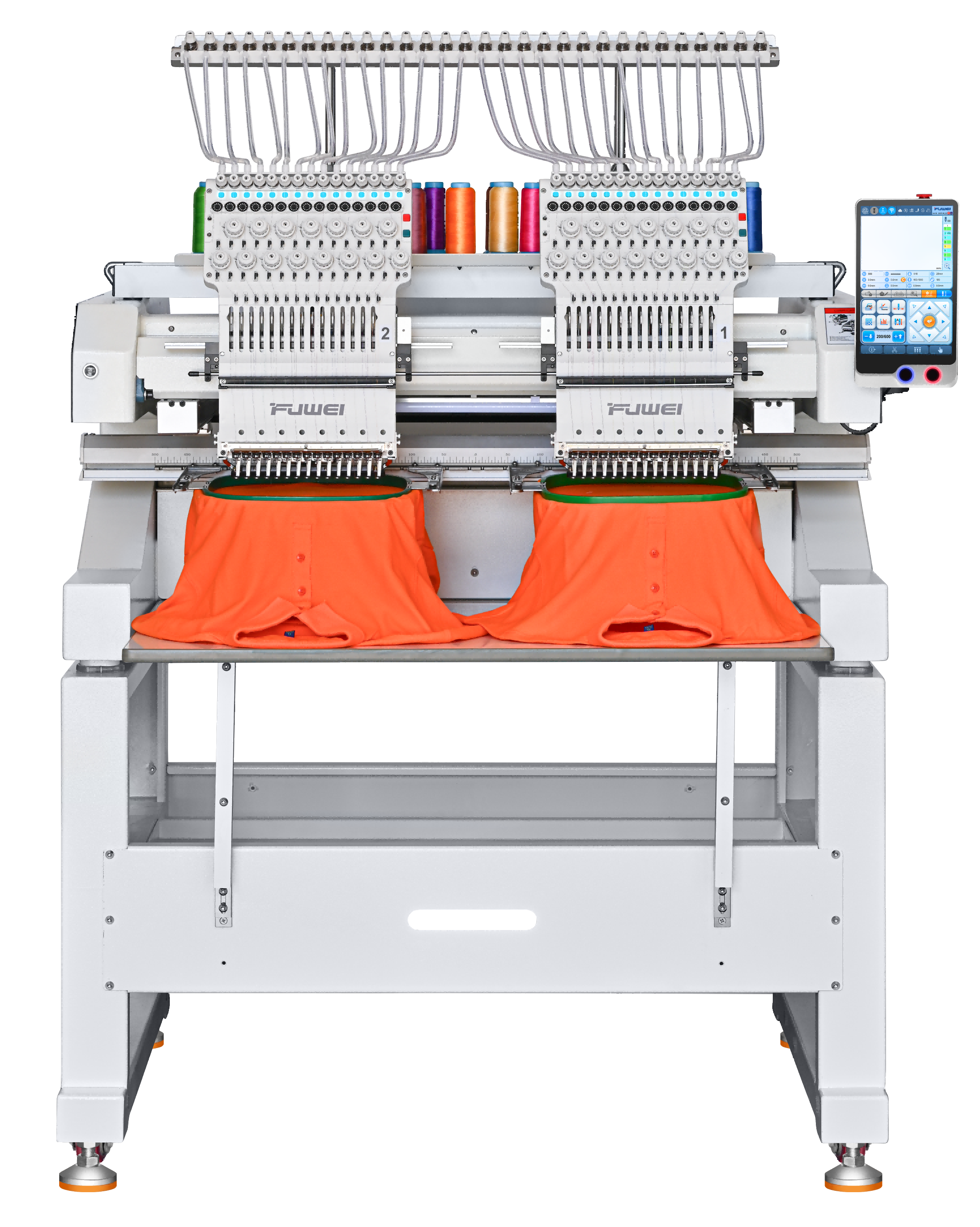 BC-1502 400X500 Commercial Double Head Embroidery Machine